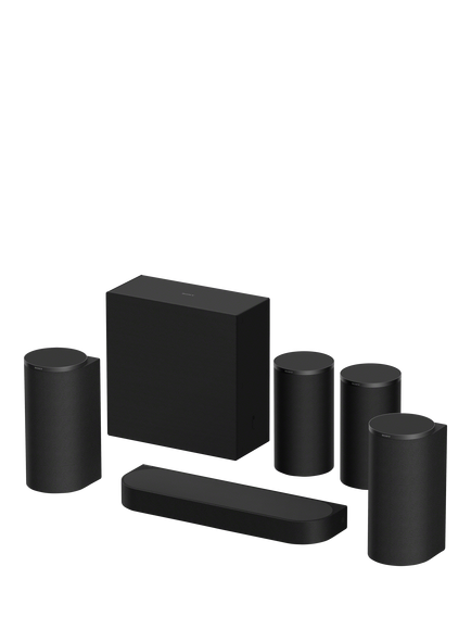 Sony Bravia Theatre Trio + SR HTA8KIT Wi-Fi Bluetooth Soundbar with 360 Spatial Sound Mapping, Dolby Atmos, DTS:X, Wireless Speakers, Subwoofer & Rear Speakers, Black, Black