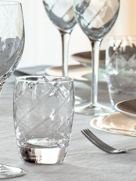 Luigi Bormioli Canaletto Double Old Fashioned Glass Tumblers, Set of 4, 350ml, Clear - view 2, Clear
