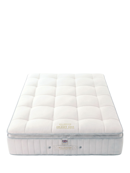 Millbrook Beds Hampshire Collection Colbury 4000 Pillowtop Pocket Spring Mattress, Extra Firm Tension, King Size - view 2, White
