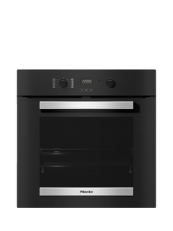 Miele OUTLET H2455BP Built-In Electric Single Oven, Like New, Black, Black