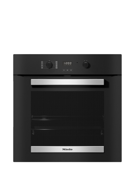 Miele OUTLET H2455BP Built-In Electric Single Oven, Like New, Black, Black