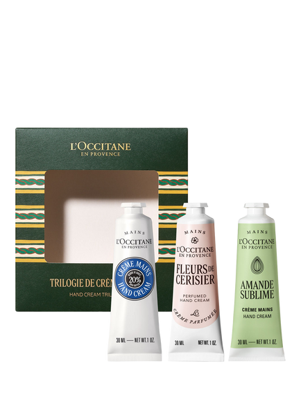 L'OCCITANE Hand Cream Collection Gift Set, 3 x 30ml, Clear