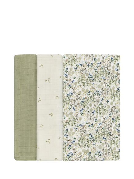 Avery Row Muslin Squares, Set of 3, Riverbank, Riverbank