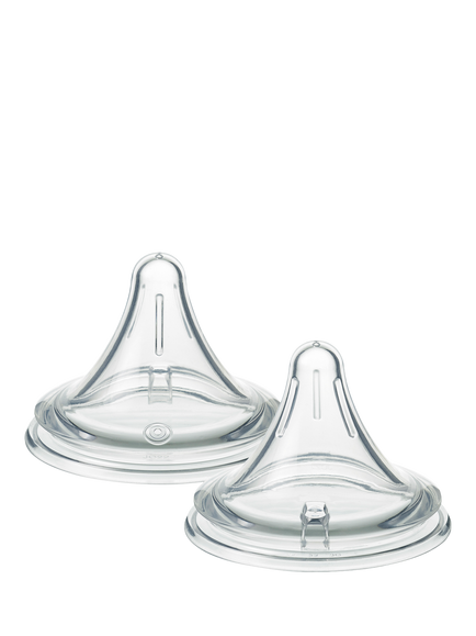 Tommee Tippee Natural Start Deep Latch Triangular Teats, Extra Slow, Pack of 2, Multi