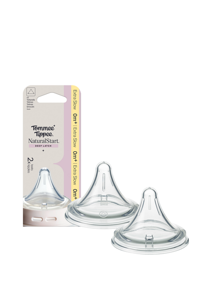 Tommee Tippee Natural Start Deep Latch Triangular Teats, Extra Slow, Pack of 2 - view 2, Multi