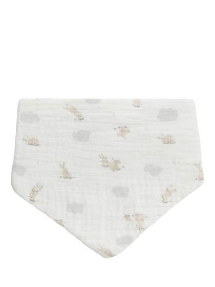 Love to Dream Muslin Bandana Bibs, Pack of 2, Cloud Bunnies - view 2, Cloud Bunnies
