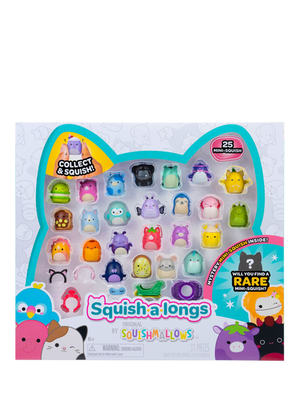 Squishmallows Squish-a-longs Mini-Squish, Style 1/Wave 7, Pack of 25, Multi