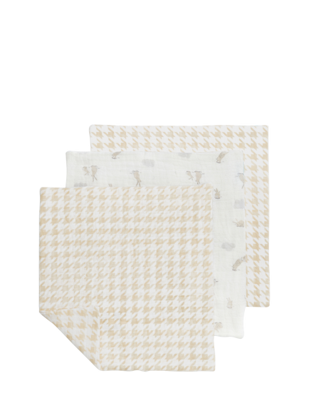 Love to Dream Face Cloths, Pack of 3, Cloud Bunnies - view 2, Cloud Bunnies