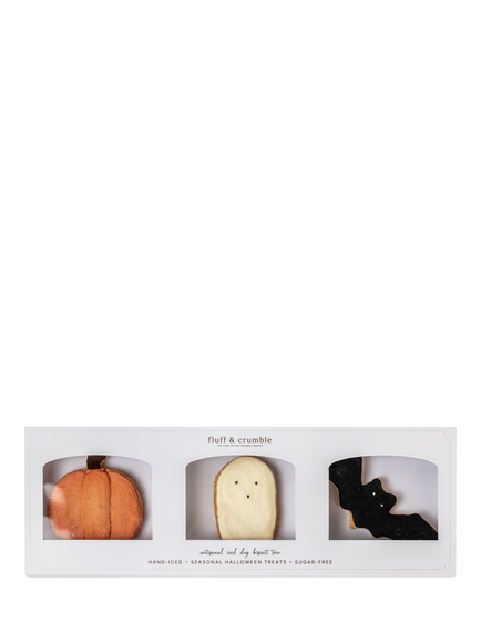 Fluff & Crumble Halloween Dog Biscuit Gift Set, Multi
