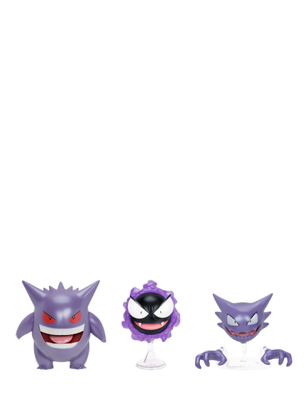 Pokémon Select Evolution Set: Gastly, Haunter & Gengar Battle Figures, Multi