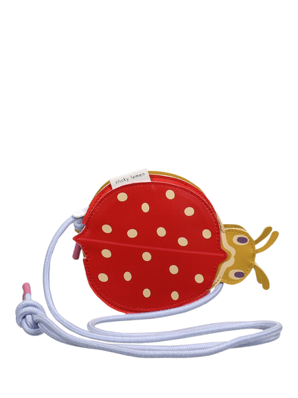 Sticky Lemon Kids' Ladybird Wallet Bag, Red/Lilac/Yellow, Red/Lilac/Yellow