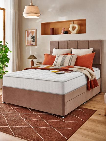 Sleep Retreat Memory Foam 1600 Mirapocket® Spring Mattress, Medium Tension, Double - view 2, White