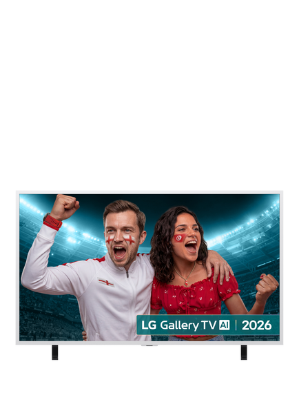 LG 55LX7B6LA (2026) QNED MiniLED HDR 4K Ultra HD Smart AI Gallery TV, 55 inch with Frame, Dolby Atmos & Slim Wall Mount, White, White