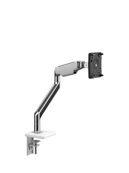 Humanscale M2.1 Monitor Arm, White, Polished Aluminium