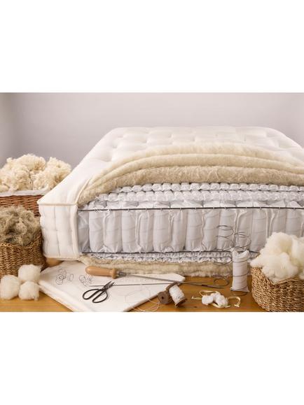 John Lewis British Natural Collection Middlesmoor Lambswool 11000 Pocket Spring Mattress, Single - view 2, White