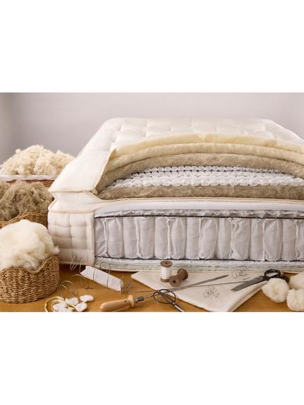 John Lewis British Natural Collection Farndale Lambswool Pillowtop 16500 Pocket Spring Mattress, Small Double - view 2, White