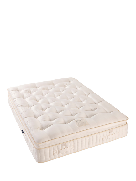 John Lewis British Natural Collection Farndale Lambswool Pillowtop 16500 Pocket Spring Mattress, Super King Size, White