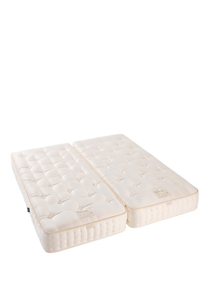 John Lewis British Natural Collection Thornton Linen 3750 Pocket Spring Zip Link Mattress, Emperor, White