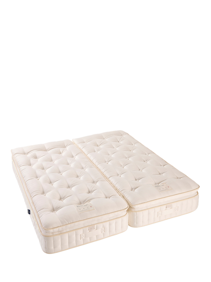 John Lewis British Natural Collection Rosedale Wool Pillowtop 4250 Pocket Spring Zip Link Mattress, King Size, White