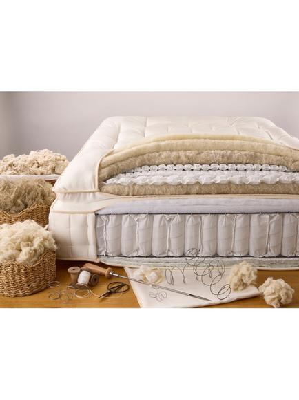 John Lewis British Natural Collection Helmsley Wool Pillowtop 7500 Pocket Spring Mattress, Super King Size - view 2, White