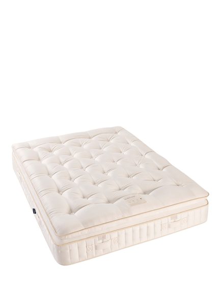 John Lewis British Natural Collection Helmsley Wool Pillowtop 7500 Pocket Spring Mattress, Emperor, White