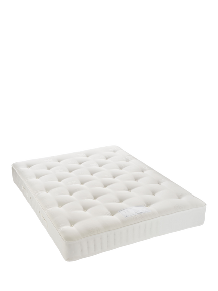 John Lewis OUTLET Waitrose Wool 1600 Pocket Spring Mattress, Medium Firm Tension, Small Double, White
