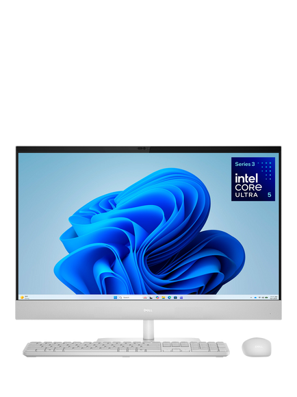 Dell 27 EC27260 All-in-One Desktop PC, Intel Core Ultra 5 Processor, 16GB RAM, 512GB SSD, 27” Full HD, Light Ash, Light Ash