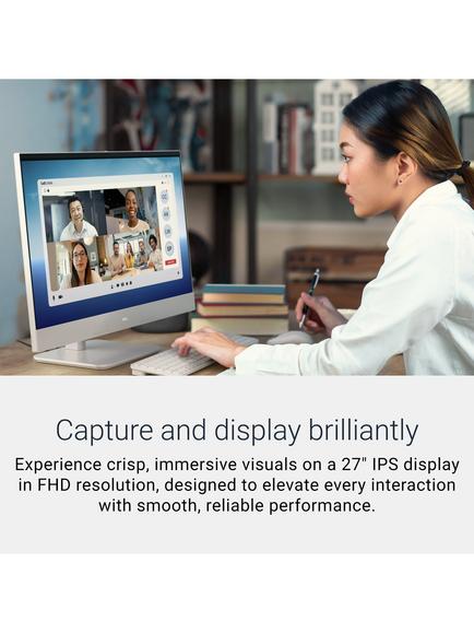 Dell 27 EC27260 All-in-One Desktop PC, Intel Core Ultra 5 Processor, 16GB RAM, 512GB SSD, 27” Full HD, Light Ash - view 2, Light Ash