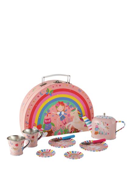 Floss & Rock Rainbow Fairy Tin Tea Set, Multi