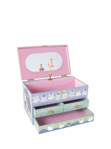 Floss & Rock Enchanted 3 Drawer Musical Jewellery Box, Multi