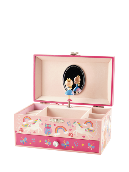 Floss & Rock Rainbow Woodland Fairy Musical Jewellery Box, Multi