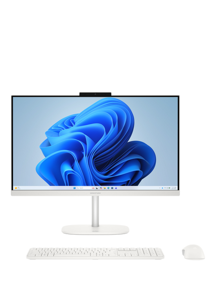 HP OmniStudio 24-cu0022na All-in-One Desktop PC, Intel Core 5 Processor, 16GB RAM, 512GB SSD, 23.8" Full HD, Cotton White, Cotton White