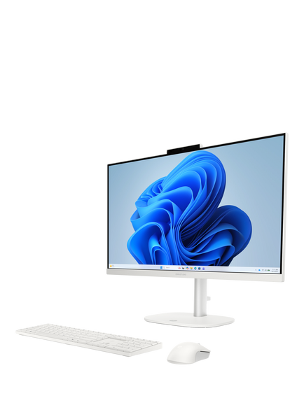 HP OmniStudio 24-cu0022na All-in-One Desktop PC, Intel Core 5 Processor, 16GB RAM, 512GB SSD, 23.8" Full HD, Cotton White - view 2, Cotton White