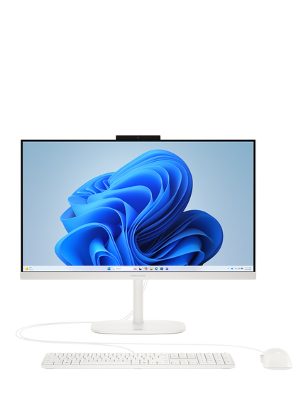 HP OmniStudio  24-cv0012na  All-in-One Desktop PC, AMD Ryzen 5 Processor, 8GB RAM, 256GB SSD, 23.8" Full HD, Cashmere White, Cashmere White
