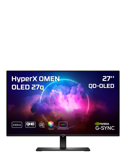 HP HyperX OMEN OLED 27q Quad HD Gaming Monitor, 27”, Jet Black, Jet Black