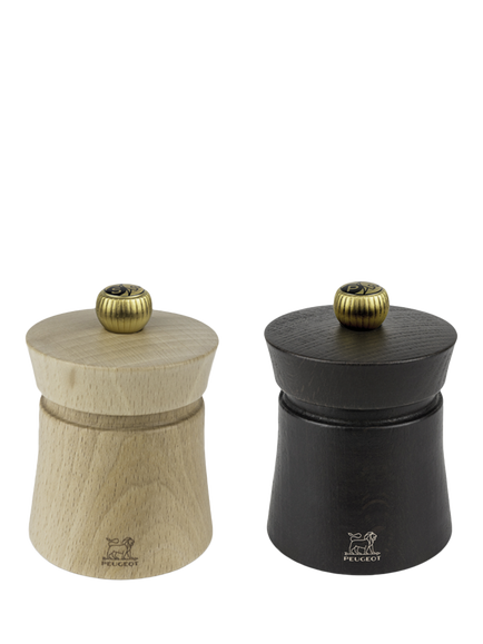 Peugeot Baya Wood Salt & Pepper Mills, 8cm, Chocolate