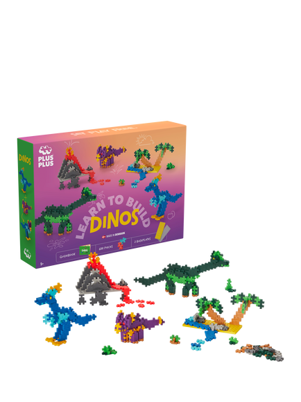 Plus-Plus Learn To Build Dinosaurs, 600 Pieces, Multi