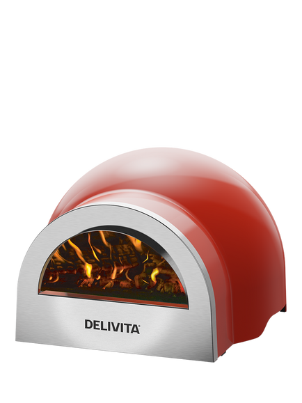 DeliVita Origin Wood Fired Pizza Oven, Chilli Red, Chilli Red