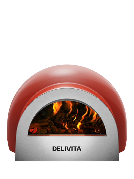 DeliVita Origin Wood Fired Pizza Oven, Chilli Red - view 2, Chilli Red