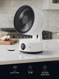 Meaco Sefte 6" Desk Fan, White Charcoal - view 2, White Charcoal