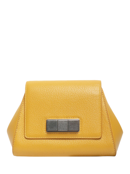 Pre-loved Bottega Veneta Leather Belt Bag With Silver Hardware, Yellow, Yellow