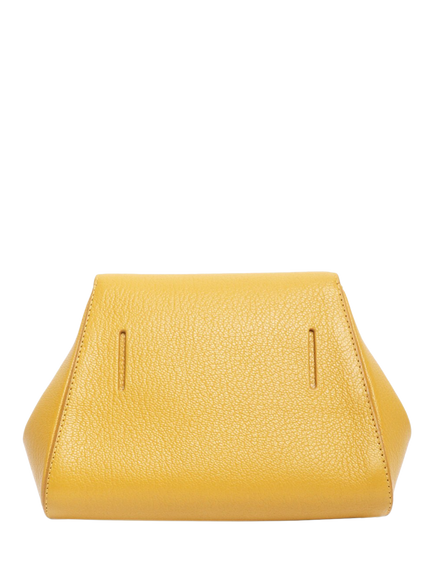 Pre-loved Bottega Veneta Leather Belt Bag With Silver Hardware, Yellow - view 2, Yellow