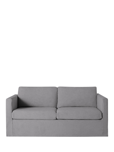 John Lewis OUTLET Loose Cover Large 3 Seater Sofa, Like New, Cotton Linen Grey, Cm 1112