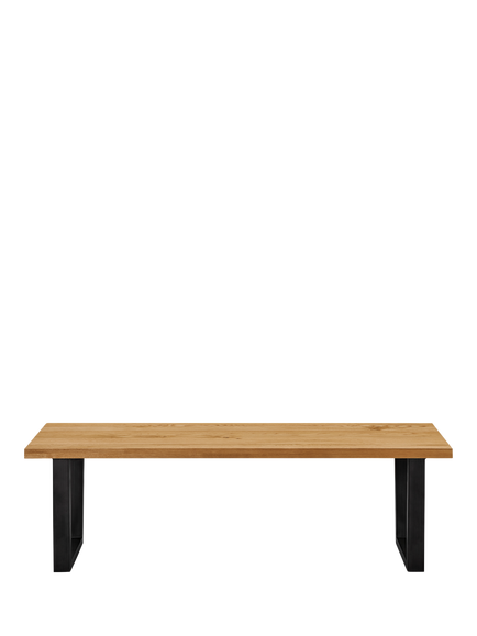 John Lewis OUTLET Calia 3-Seater Dining Bench, Solid Oak, Oak