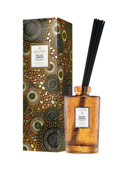 Voluspa Baltic Amber Reed Diffuser, 500ml, Orange