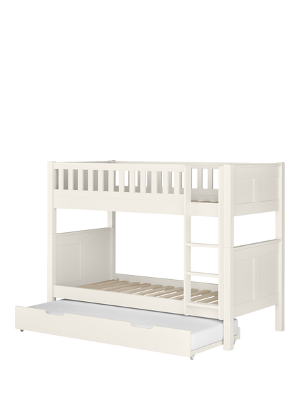 Stompa Arven Bunk Bed with Open Trundle, White, White