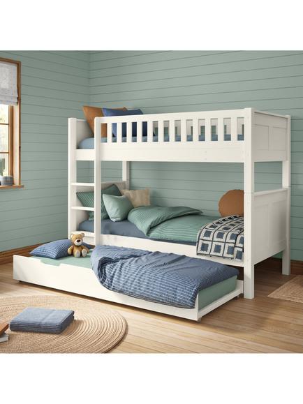 Stompa Arven Bunk Bed with Open Trundle, White - view 2, White