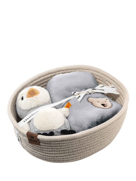Steiff Lio Penguin Soft Toy Baby Gift Set, Multi