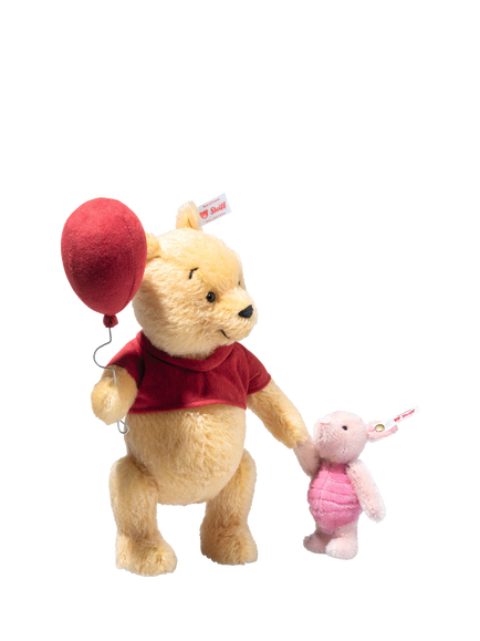 Steiff Disney Winnie the Pooh and Piglet 100th Anniversary Edition Soft Toy, H26cm - view 2, Multi
