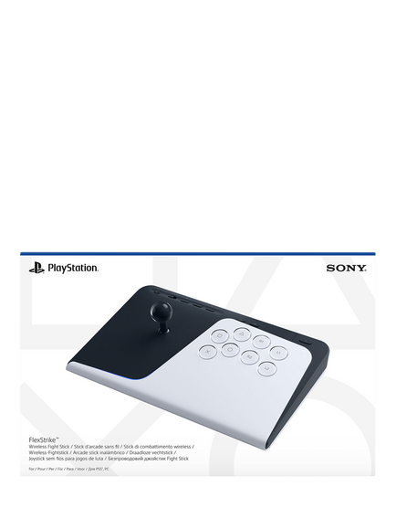 Sony PlayStation 5 Flexstrike Wireless Fight Stick, White Black, White Black